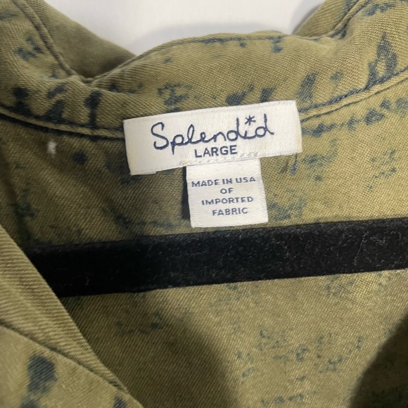 Splendid Acid-Wash Long-Sleeve Shirt, Olivine - Picture 8 of 8